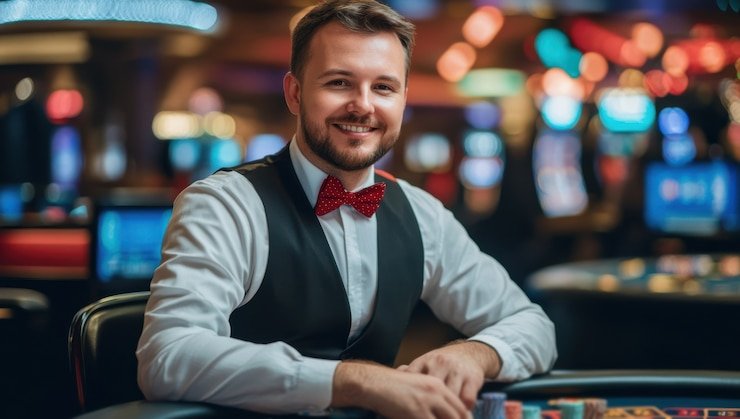 Live dealer table with timestamp showing market opening status